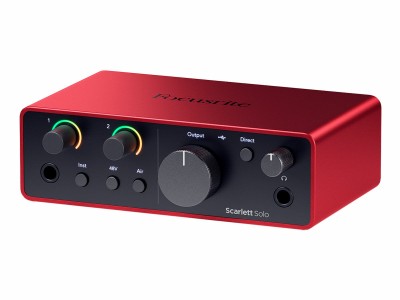 Focusrite Scarlett Solo 4th Generation, 2-in, 2-ut ljudkort