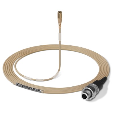 Sennheiser MKE 1-4-3 Miniatyrmikrofon med klämma, rundstrålande, för SK50/250/2000/5212/6000/9000, 3-polig SE-kontakt, beige