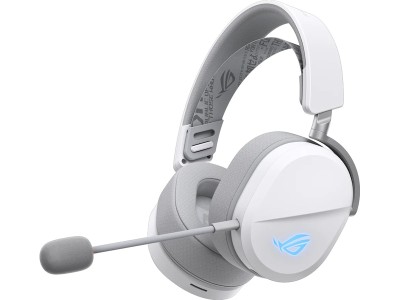 Asus ROG Pelta Wireless Gaming Headset, RF/Bluetooth/USB-C, Aura Sync RGB - Vit