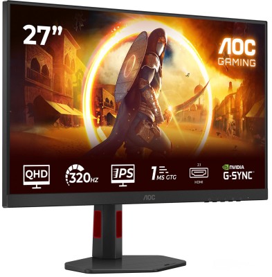 27" AOC Q27G4SRU, Fast IPS 2560x1440, 1ms, 300Hz FreeSync, höjdjusterbar, pivot, 2xHDMI/DP, USB-3.2 hubb, 3 års garanti#1