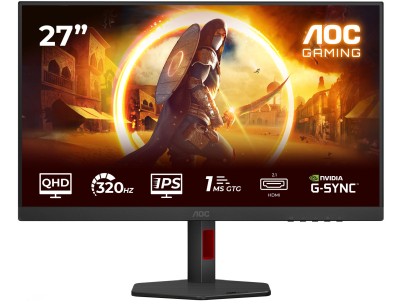 27" AOC Q27G4SRU, Fast IPS 2560x1440, 1ms, 300Hz FreeSync, höjdjusterbar, pivot, 2xHDMI/DP, USB-3.2 hubb, 3 års garanti#2