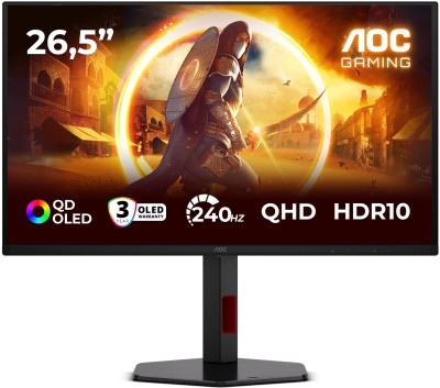 26.5" AOC Q27G4ZDR, QD OLED 2560x1440, 0.03 ms, 240Hz AdaptiveSync, höjdjusterbar, pivot, 2xHDMI/DP, USB 3.2-hubb#2