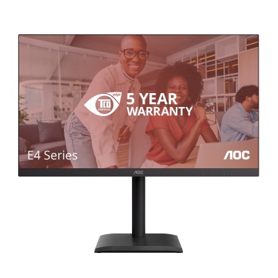 27" AOC U27E4CV, IPS 4K/3840x2160, 4 ms, höjdjusterbar, pivot, 2xHDMI/DP/USB-C 90W, USB 3.2-hubb, högtalare#1