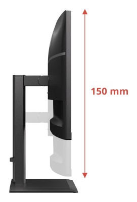 27" AOC U27E4CV, IPS 4K/3840x2160, 4 ms, höjdjusterbar, pivot, 2xHDMI/DP/USB-C 90W, USB 3.2-hubb, högtalare#3