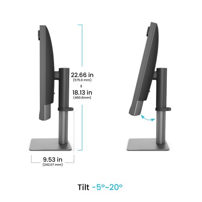 27" BenQ PD2770U, IPS 4K/3840x2160, 5 ms, höjdjusterbar, pivot, 2xHDMI/DP/USB-C 96W, USB 3.2-hubb#6