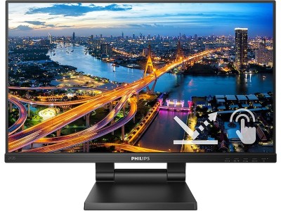 23.8" Philips 242B1TC/00, IPS 1920x1080, 4 ms, 10-point touch, VGA/HDMI/DP, högtalare, USB-hubb