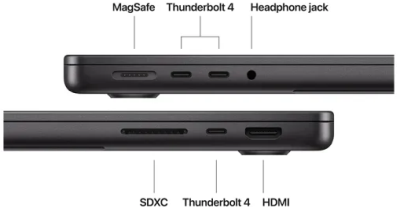 Apple MacBook Pro 14 tum, M5 10-Core CPU 10-Core GPU, 16 GB minne, 1 TB SSD, Nanotexturskärm - Rymdsvart#3