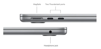 Apple MacBook Air 13.6 tum, Apple M3 8-core CPU 10-core GPU, 24 GB, 512 GB SSD, 35W strömadapter - Rymdgrå#4