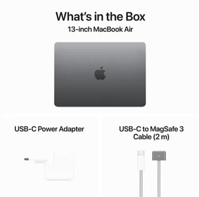 Apple MacBook Air 13.6 tum, Apple M3 8-core CPU 10-core GPU, 24 GB, 512 GB SSD, 35W strömadapter - Rymdgrå#5