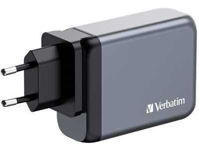AC-adapter Verbatim GaN Charger 100W, 3xUSB-C / 1xUSB-A, inkl. reseadapter EU/UK/US#2
