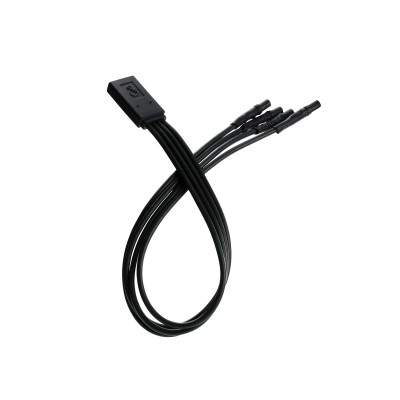 Ochno Switch-uttagsadapter, 4 portar, för USB-C-uttag med RGB-knapp, Svart, 1m