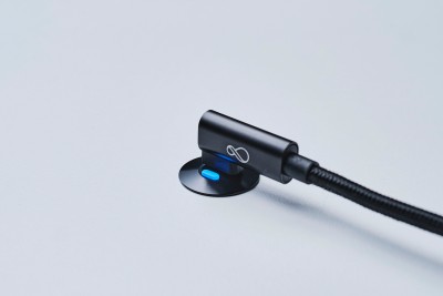 Ochno-uttag med RGB-knapp, USB-C-uttag med låsskruv, 1m kabel, Bord, infälld anläggning, svart#7