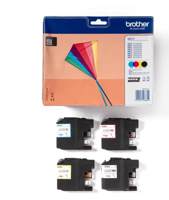 Brother LC223 Value Pack, 4 st patroner (svart+cyan+magenta+gul)