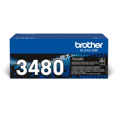 Brother TN-3480, 8000 sidor, Svart
