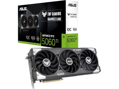 Asus GeForce RTX 5060 Ti TUF OC GAMING 16 GB GDDR7, HDMI/3xDP, Aura Sync RGB