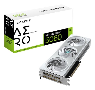 Gigabyte GeForce RTX 5060 AERO OC 8 GB GDDR7, HDMI/3xDP, RGB Lighting#1