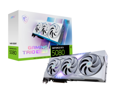 MSI GeForce RTX 5080 Gaming Trio OC White 16 GB GDDR7, HDMI/3xDP#1