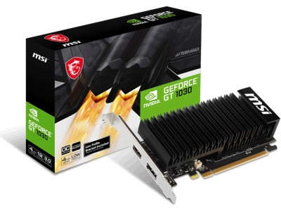 MSI GeForce GT 1030 LP OC 4 GB GDDR4, HDMI/DP, fläktlöst, inkl. Low Profile-plåt#1