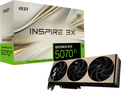 MSI GeForce RTX 5070 Ti Inspire 3X OC Plus 16 GB GDDR7, HDMI/3xDP#1
