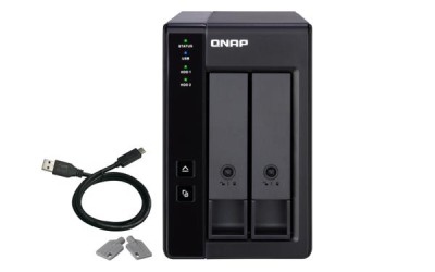 QNAP TR-002 Direct Attached Storage med RAID, 2x3.5" SATA HDD/SSD, USB-C 3.2 Gen.2#1