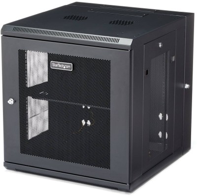 19" Skåp StarTech.com 12U, 610x655x640mm, stående eller väggmonterat, gångjärnsupphängning - Svart#1