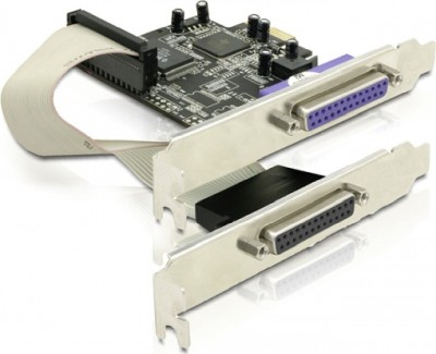 DeLOCK PCI-Express x1 kort, Parallell, 2xDB25ho