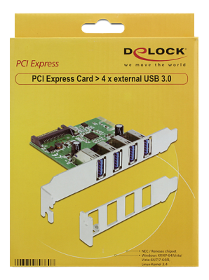 DeLOCK PCI Express x1 Card > 4 x external USB 3.0#3