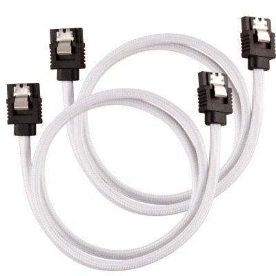SATA3 kabel Corsair Premium Sleeved Set with Straight Connectors, 60 cm, 2-pack - Vit#1