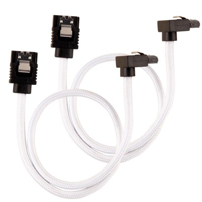 SATA3 kabel Corsair Premium Sleeved Set with 90° Connectors, 30 cm, 2-pack - Vit#1