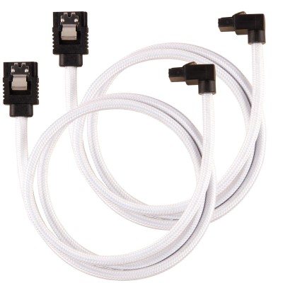 SATA3 kabel Corsair Premium Sleeved Set with 90° Connectors, 60 cm, 2-pack - Vit#1