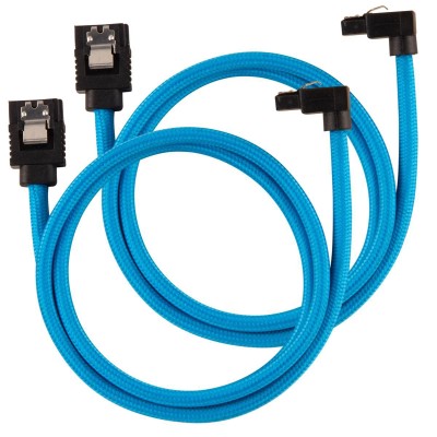 SATA3 kabel Corsair Premium Sleeved Set with 90° Connectors, 60 cm, 2-pack - Blå#1