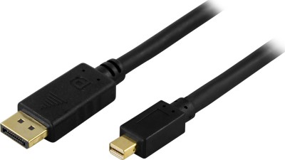 DELTACO DisplayPort till Mini DisplayPort monitorkabel, 20-pin ha-ha, 2m, svart