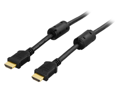 HDMI High Speed, 19-pin ha-ha, 4K, 3D, returljud, guldpläterade metallkontakter, 2m, svart