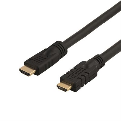 DELTACO aktiv HDMI kabel, HDMI High Speed with Ethernet, 4K, Ultra HD, HDMI Type A ha, guldpläterad,#1