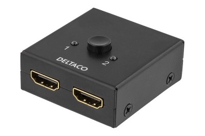HDMI-switch, Deltaco Prime HDMI-7017, manuell 2-ports, 4K@30Hz