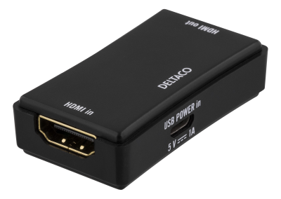 DELTACO HDMI-7036 HDMI förlängare upp till 25m i Ultra HD 60Hz, YUV 4:4:4, HDCP 2.2, svart#1