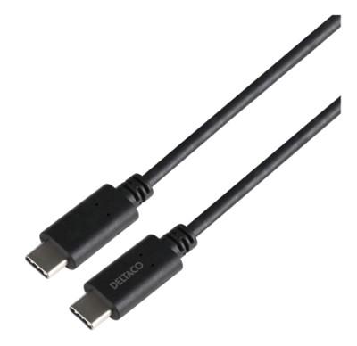 Deltaco USB-C 3.2 Gen.2, 10Gbps, 240W, 1m - Svart#1
