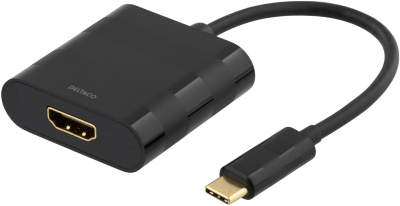 Adapter USB-C till HDMI, 4K@60Hz, 0,10m - Svart
