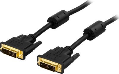 DVI-D-kabel, guldpläterad, 3 meter - Svart