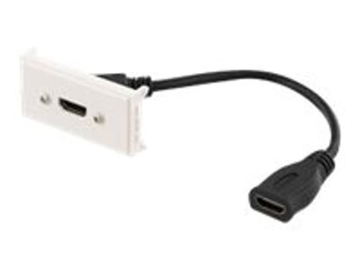 DELTACO Uttagspanel, 1xHDMI, 19-pin ho, 0,2m, vit