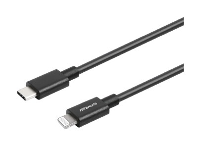 Essentials USB-C, Lightning Cable, MFi, 20cm, Svart
