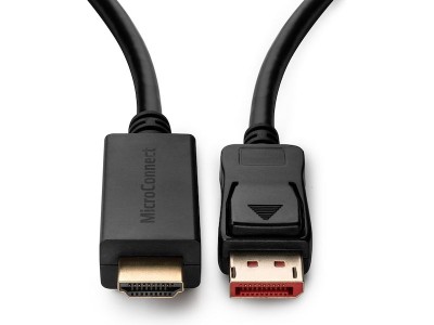 MicroConnect 4K DisplayPort 1.4 - HDMI 2.0 Cable 2m