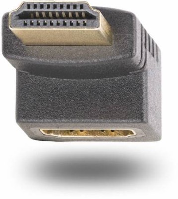 Adapter HDMI hane till hona, StarTech, 4K@60Hz, vinklad uppåt - Svart#1