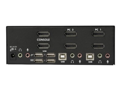 Systemswitch Startech.com SV231DPDDUA, 2-vägs KVM, Displayport 2560x1600@60Hz, USB, USB 2.0-hubb, ljud#2