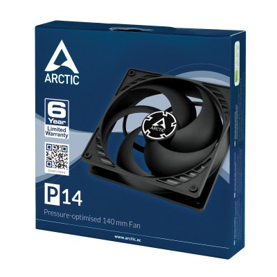 Fläkt 140 mm Arctic Cooling P14, 1700 rpm, 72.8 cfm - Svart#5