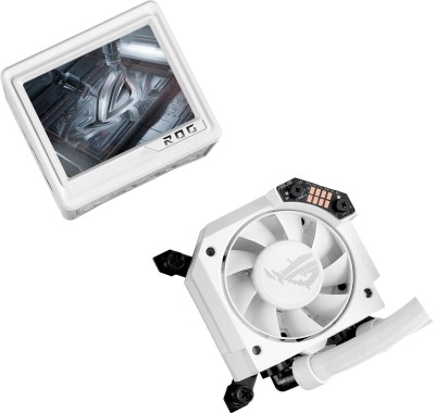 Asus ROG RYUJIN III 360 AiO ARGB Extreme White, 360mm med 3.5" LCD, 120mm fläktar - Vit#3