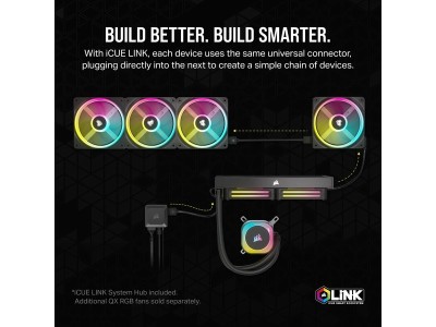 Corsair iCUE LINK H100i RGB, 240mm - Svart#4