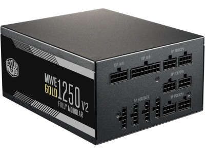 Cooler Master MWE 1250W V2, ATX 3.1, 140 mm fläkt, 80PLUS Gold, semipassivt, löstagbara kablar - Svart#5