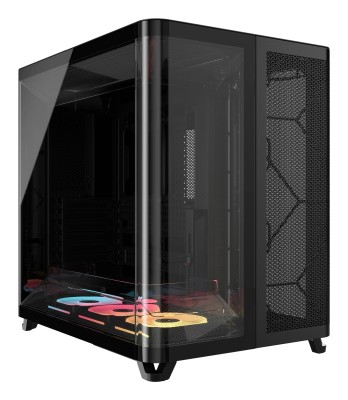Corsair AIR 5400 LX-R RGB iCUE LINK Triple Chamber Mid Tower, TG, E-ATX - Svart