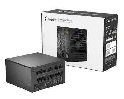 Fractal Design ION 750W, ATX, 120 mm fläkt, löstagbara kablar, 80PLUS Gold